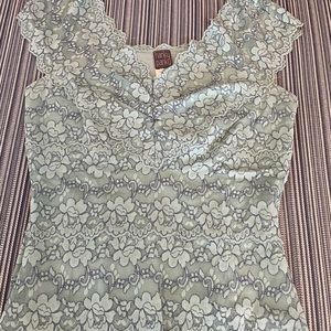 Hanky Panky Aqua Lace Top- Size Small